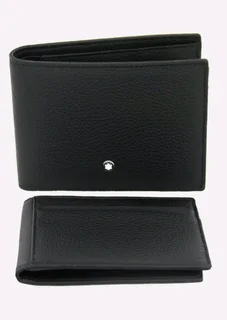 Montblanc Softgrain 6cc Wallet WITH Removable Cr Card Holder &#61; 2 ITEMS