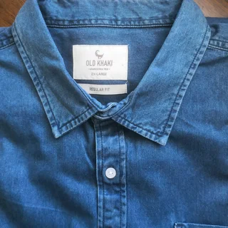 DENIM Shirt L/S Old Khaki - Brand New