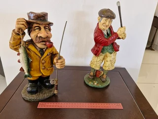 Collectors Bargain ! I have 7 Large fisherman figurines !! Hand painted !!