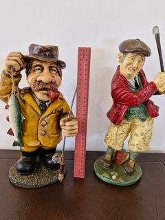 Collectors Bargain ! I have 7 Large fisherman figurines !! Hand painted !!