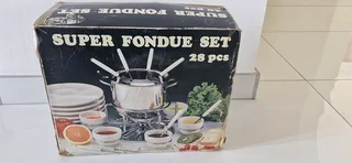 Bargain ! Brand New Stainless steel, Large Fondue set !