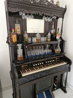 REDUCED ! SOMETHING SPECIAL ! 100 Years Old Crown Parlour Organ Restored and Converted into a BAR !