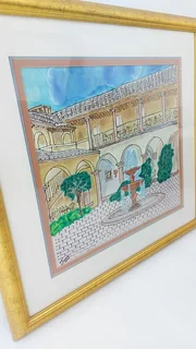 Beautiful, Large size Watercolor Framed painting !