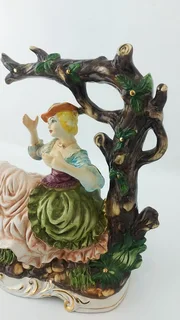 Beautiful ! Collectors Bargain ! Circa 1950s Capodimonte Large Porcelain lamp !