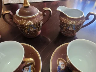 Reduced ! Must Have For The Collector ! Vintage Japanese Satsuma Kutani Tea Set !