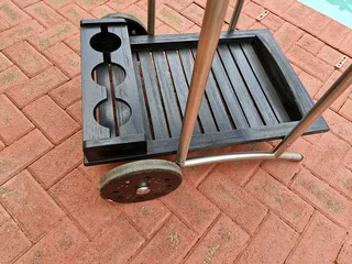 REDUCED ! Bargain ! Quality Vintage Pool Butler Trolley on wheels !!