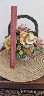 For the Collector ! Vintage, circa 1930s, Capodimonte Flower Basket !