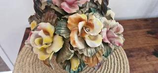 For the Collector ! Vintage, circa 1930s, Capodimonte Flower Basket !
