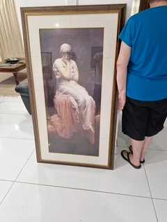 Bargain ! Beautiful ! Large Lord Frederic Leighton " Solitude" Framed print !