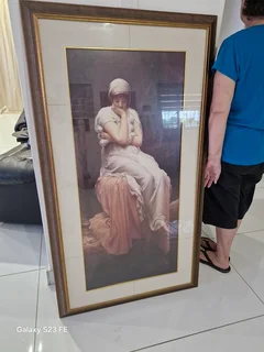 Bargain ! Beautiful ! Large Lord Frederic Leighton &#34; Solitude&#34; Framed print !