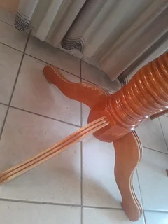 Wooden 4 seater table and chair