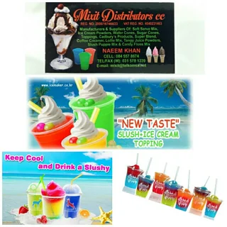 Premium Soft Serve Ice Cream,  Divine Slush Mix,  Candy Floss Sugar,  Cones, Toppings &amp; More...