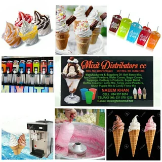 Premium Soft Serve Ice Cream,  Divine Slush Mix,  Candy Floss Sugar,  Cones, Toppings &amp; More...