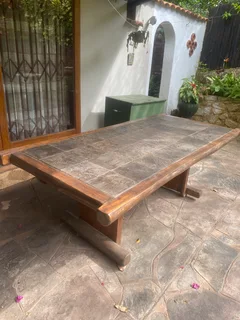 Solid Dining Table, Suitable for Outside and Inside