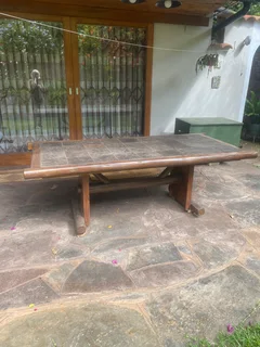 Solid Dining Table, Suitable for Outside