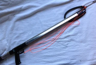 Vintage stainless steel Sea Hornet spear gun - J D Preece and Co Pty Ltd Sydney Australia