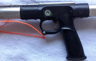 Vintage stainless steel Sea Hornet spear gun - J D Preece and Co Pty Ltd Sydney Australia