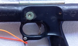 Vintage stainless steel Sea Hornet spear gun - J D Preece and Co Pty Ltd Sydney Australia