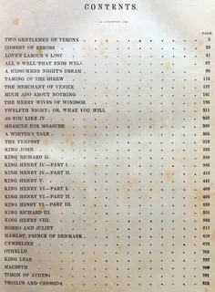 The Works of William Shakespere - His Plays and Poems - Complete in One Volume - 6th Edition - 1852