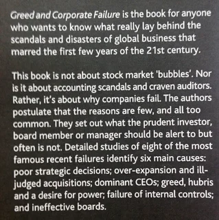 Greed and Corporate Failure - The Lessons from Recent Disasters - S Hamilton and A Micklethwait