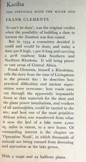 KARIBA - The struggle with the River God - Frank Clements - Hardcover