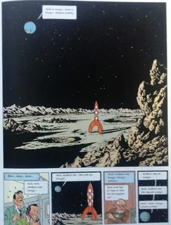 Die Avonture van KUIFIE - Verkenners op die Maan - HERGE