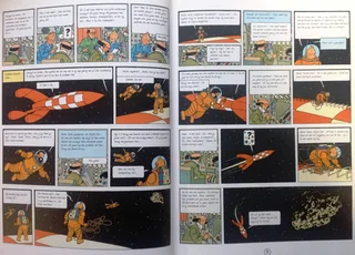 Die Avonture van KUIFIE - Verkenners op die Maan - HERGE