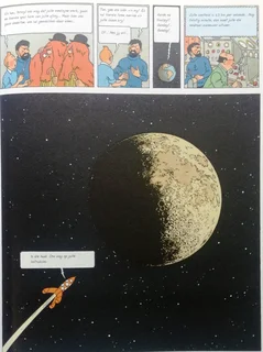 Die Avonture van KUIFIE - Verkenners op die Maan - HERGE