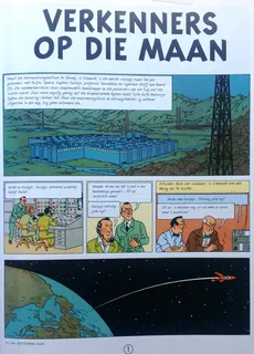 Die Avonture van KUIFIE - Verkenners op die Maan - HERGE