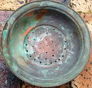 Vintage French Copper Colander Sieve