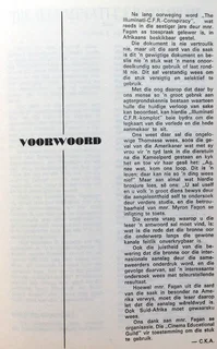 Die illoemunatie C F R Komplot - Myron C Fagan - Christelike Kultuur Aksie