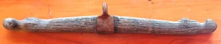 Vintage oak and iron horse or ox yoke