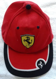 Brand new red yellow black Ferrari branded cap