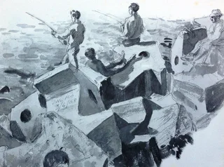 Fishermen of the Cape - illustrations by Bruce Franck and text by Frank Robb - Hardcover