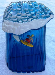 Rare and Vintage Beach Boys Musical Surfer Cookie or Biscuit Jar in working order - 3 songs