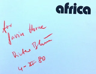 Very large book - africa - photography by Dieter Blum - text by Gisela Bonn - book signed D Blum