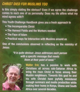 Christ died for Muslims too - Walter Eric