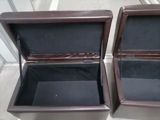 Two ottomans