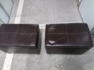 Two ottomans