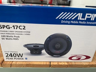 Installations on vehicles sounds alpine amplifier , speakers , subwoofer