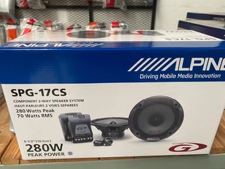 Installations on vehicles sounds alpine amplifier , speakers , subwoofer