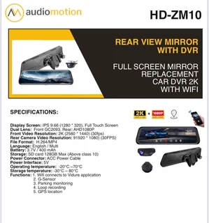 Rear camera Rear view mirror with dvr