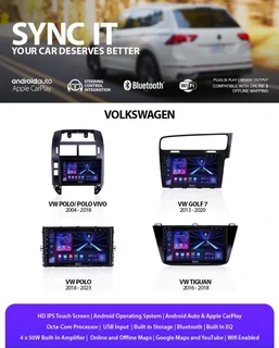 vehicle replacement radio with apple carplay an android auto