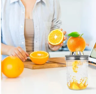 Glass Drink Dispenser with Metal Stand &amp; Citrus Juicer Set