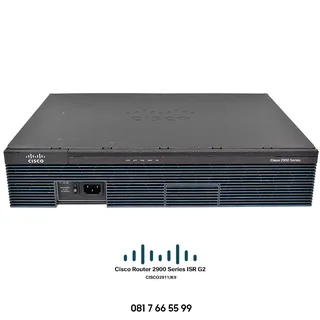 Cisco 2911 Router - ISR G2 (CISCO2911/K9) w/ 3 GE, 4 EHWIC, 2 DSP, 1 SM, 256MB CF, 512MB DRAM, IPB