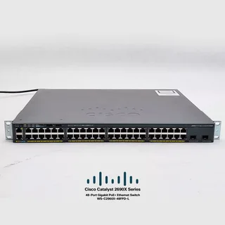 Cisco Catalyst 2960-X (WS-C2960X-48FPD-L) Switch - 48 GigE PoE+ 740W, 2 x 10G SFP+, LAN Base