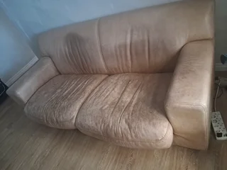 Coricraft genuine leather 3 seater sofa