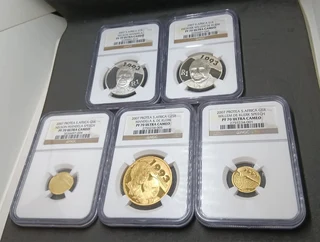 2007 Protea Proof 70 Set - 1993 Nobel Peace Prize – Nelson Mandela And F.w. De Klerk.