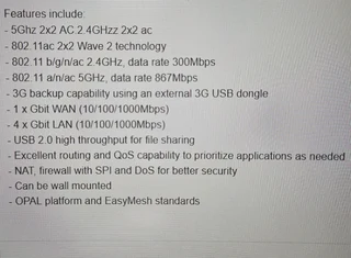 Zyxel EMG3525-T50C Dual-Band Wireless &amp; Wired Router. Price negotiable