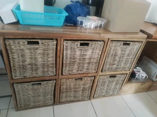 Storage wicker baskets